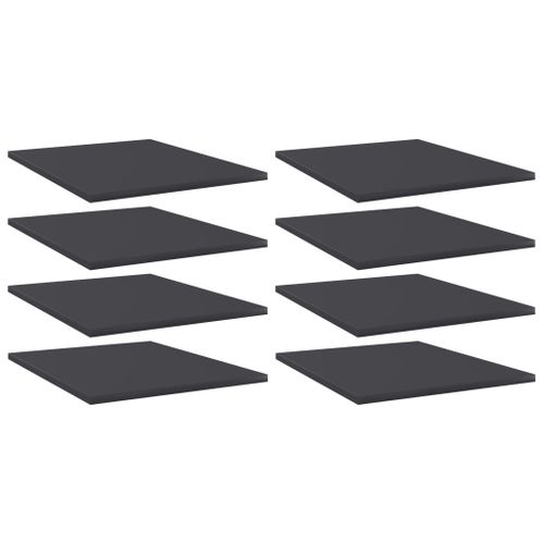 Vidaxl Panneaux De Bibliothèque 8 Pcs Gris Bois D'ingénierie