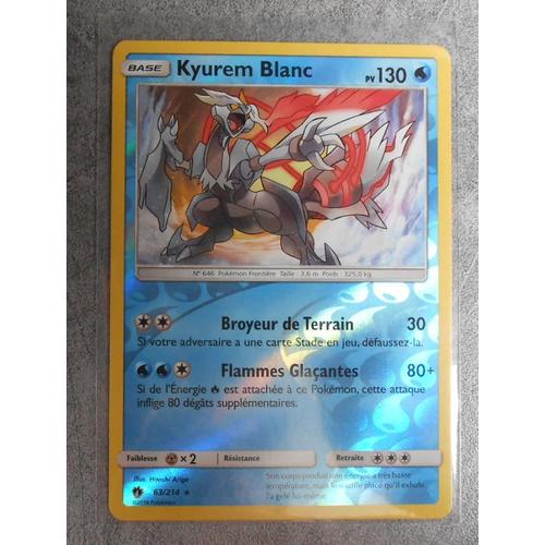 Carte Pokemon Sl8 Tonnerre Perdu : Kyurem Blanc Reverse 63 214 Fr