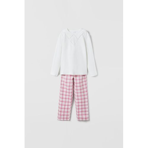 Enfants / Pyjama En Flanelle À Carreaux Rose (Zara)