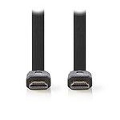Nedis - Câble HDMI avec Ethernet - HDMI mâle pour HDMI mâle - 3 m - noir - plat