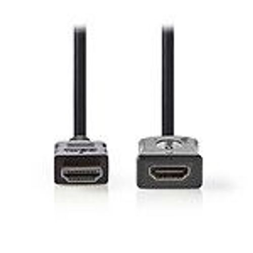 Nedis - Câble HDMI avec Ethernet - HDMI mâle pour HDMI femelle - 5 m - noir - rond