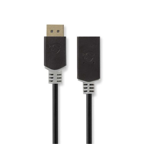 Nedis - Adaptateur vidéo - DisplayPort mâle pour HDMI femelle - 20 cm - anthracite - rond