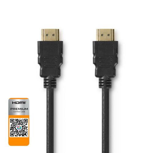 Nedis Câble HDMI? Haute Vitesse Premium avec Ethernet Connecteur HDMI? vers connecteur HDMI? 1,00 m Noir
