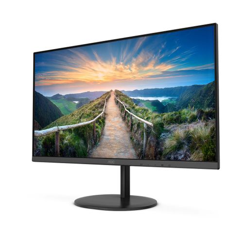 AOC Q27V4AE - V4 Series - écran LED - 27" - 2560 x 1440 QHD @ 75 Hz - IPS - 250 cd/m² - 1000:1 - 4 ms - HDMI, DisplayPort - haut-parleurs - noir