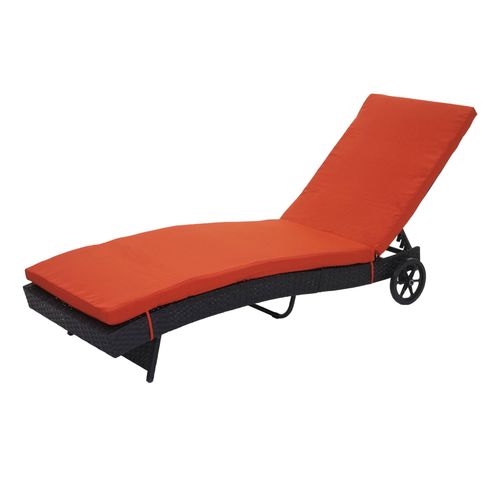 Bain De Soleil Hwc-D80, Bain De Soleil De Jardin, Poly-Rattan   Anthracite, Coussins Terracotta