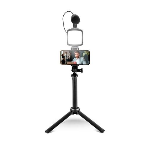 Trépied Vlog Kit Et Livestream Avec Lumiere Led Et Microphone Vlog 100