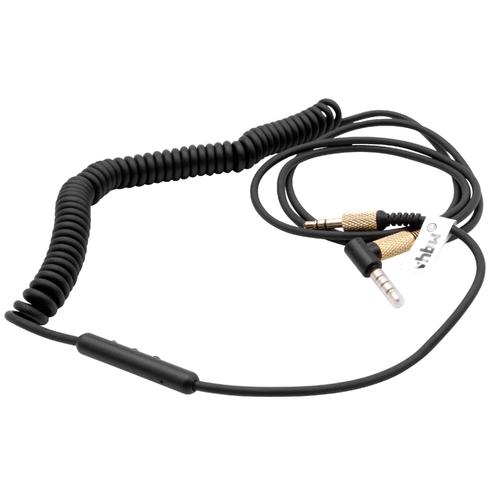 Vhbw Câble Audio Aux Compatible Avec Marshall Kilburn 3, Major 3, Major 4 Casque - Avec Prise Jack 3,5 Mm, 150 - 230 Cm, Or / Noir