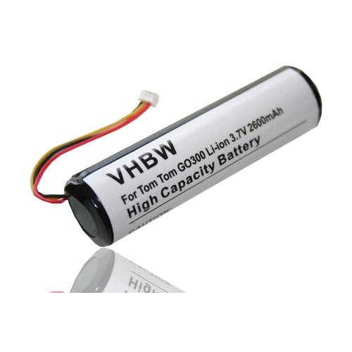 vhbw batterie compatible avec TomTom GO 300, 400, 500, 510, 600, 700, 710, 910, Classic système de navigation GPS (2600mAh, 3,7V, Li-ion)