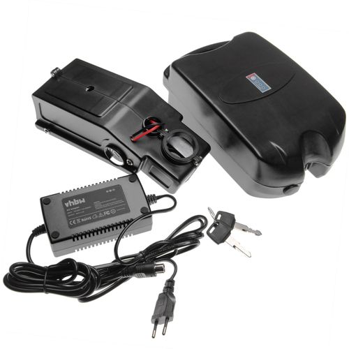 Vhbw Batterie Électrique Tige Selle 36v Li-Ion 13,2ah Design Grenouille + Support Inclus. Chargeur Inclus Pour E Bikes, Vélos Électriques, Pedelecs