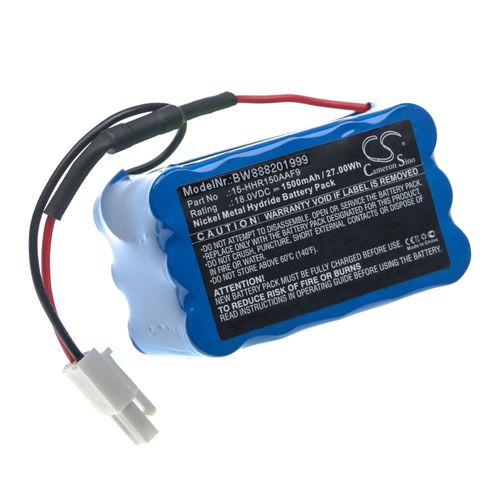 vhbw Batterie remplacement pour Philips 15-HHR150AAF9 pour robot électroménager (1500mAh, 18V, NiMH)