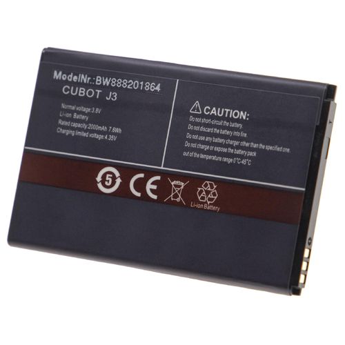 Vhbw Batterie Compatible Avec Cubot J3 Smartphone (2000mah, 3,8v, Li-Ion)