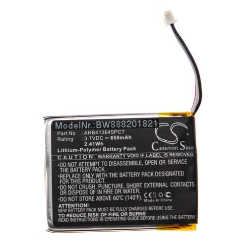 Vhbw Batterie Compatible Avec Sennheiser Pxc 550 Casque Écouteurs Casque Micro Sans Fil (650mah, 3,7v, Li-Polymère)