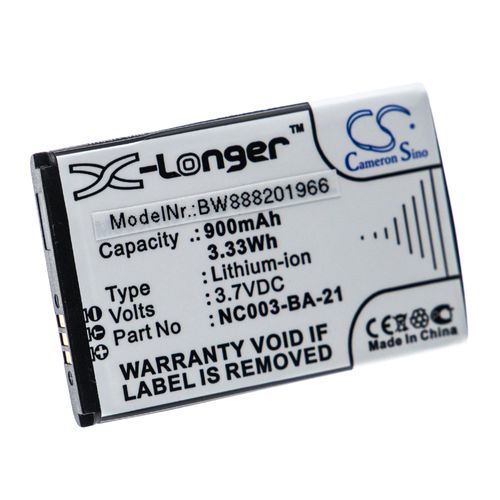 Vhbw Batterie Remplacement Pour Sennheiser Nc003-Ba-21 Pour Casque Écouteurs Casque Micro Sans Fil (900mah, 3,7v, Li-Ion)