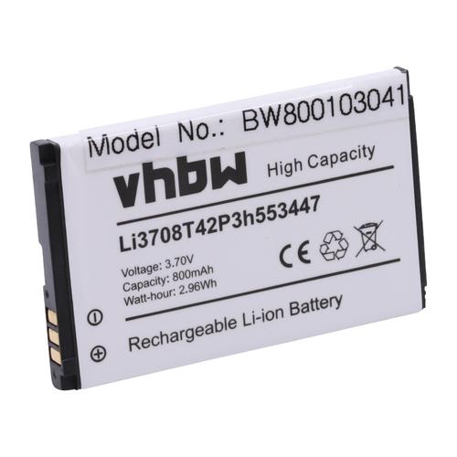 Vhbw Batterie Compatible Avec Zte Agent, C70, C78, C88, E520, Essenze, F160 Smartphone (800mah, 3,7v, Li-Ion)