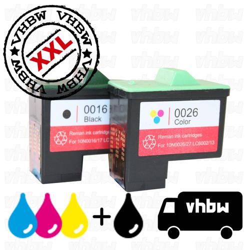 vhbw 2x cartouches rechargée pour Compaq IJ650 imprimante - Set noir, CMY