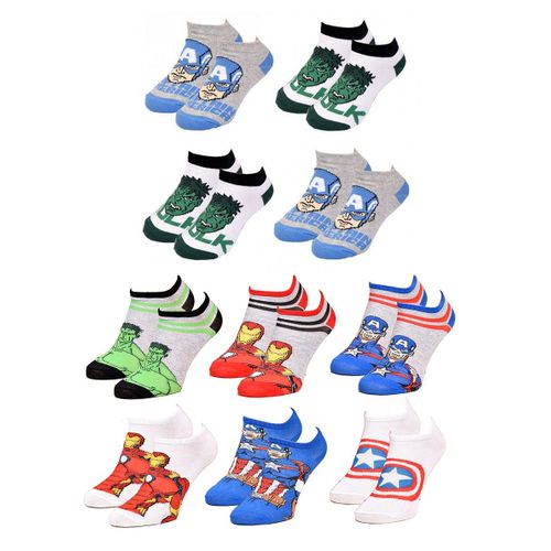 Chaussettes Enfant Licence Avengers Fantaisie -Assortiment Modèles Photos Selon Arrivages- Pack De 9 Paires Socquettes Garçon