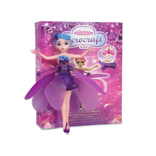 Induction Fée Jouet Volant Geste Véhicule À Moteur Lévitation Télécommandé Avion Cadeau De Fille Purple