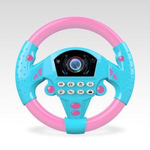 Volant De Simulation Electrique Avec Lumiere Et Son Jouet Educatif Pour Bebe Musique Copilote Poussette Volant Jouets Vocaux Pinkc Rakuten