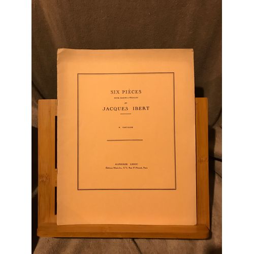 Jacques Ibert Fantaisie Pour Harpe Partition Six Pièces N°6 Éd. Leduc