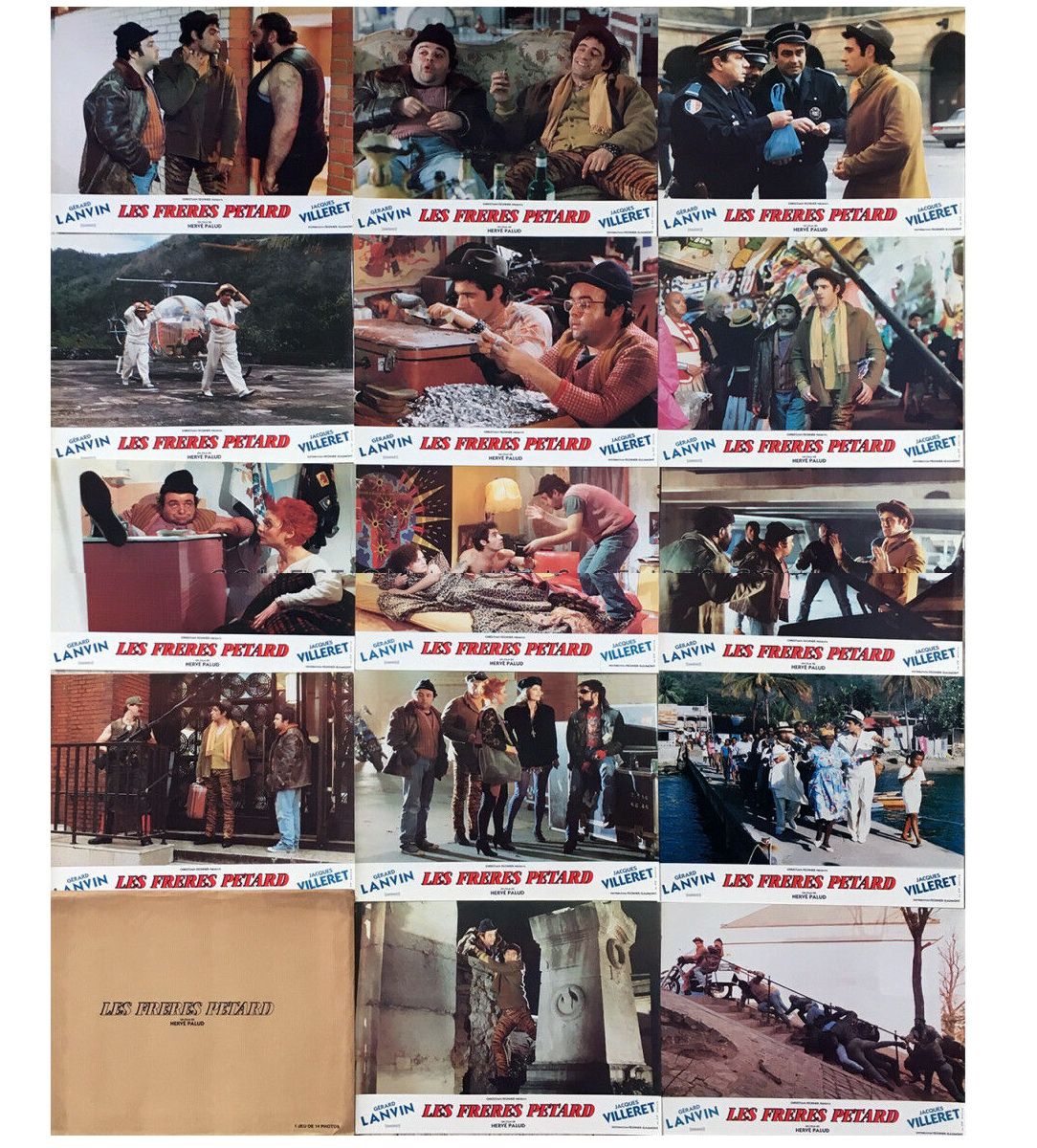 Les Frères Pétard : Jeu De 14 Photos D'exploitation Cinématographique - Format 24x30 Cm - De Hervé Palud Avec Gérard Lanvin, Jacques Villeret, Josiane Balasko - 1986