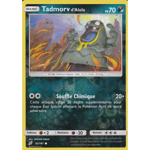 Carte Pokemon - Tadmorv D'alola - 83/181 - Holo-Reverse - Sl9 - Duo De Choc - Vf