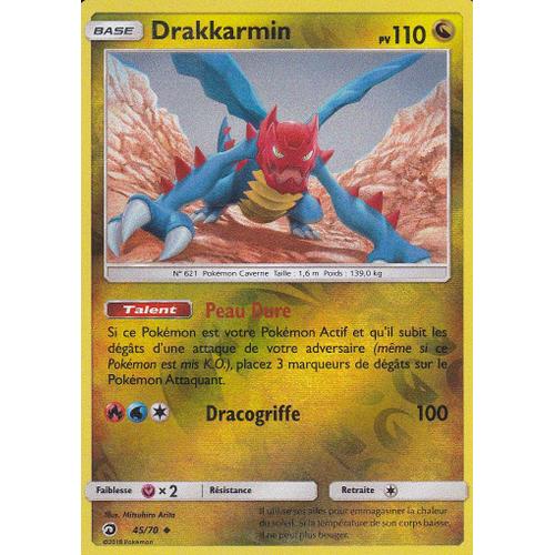 Carte Pokemon - Drakkarmin - 45/70 - Reverse - Soleil Et Lune 7,5 - Majesté Des Dragons - Vf