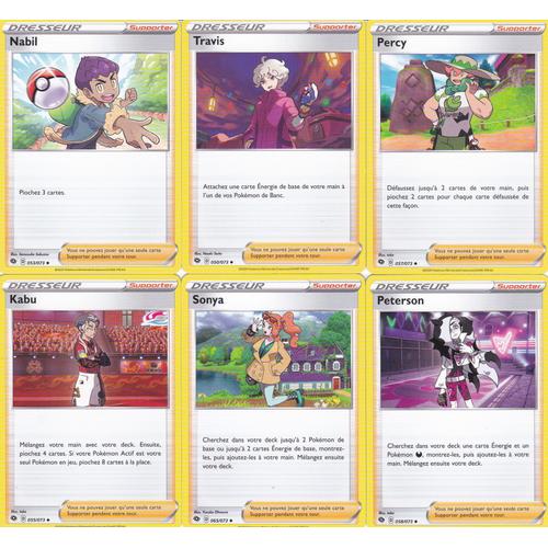 6 Cartes Pokemon - Édition Eb3,5 La Voix Du Maitre - Kabu - Nabil - Travis - Peterson - Sonya - Percy