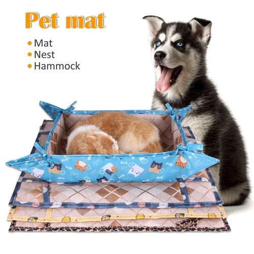 Tapis De Couchage Pour Animaux Domestiques Coussin De Refroidissement D'été Pour Chats Chiens Lit De Couchage Hamac Pour Chaton Fournitures De Cage Accessoires Pour Chats Et Chiens