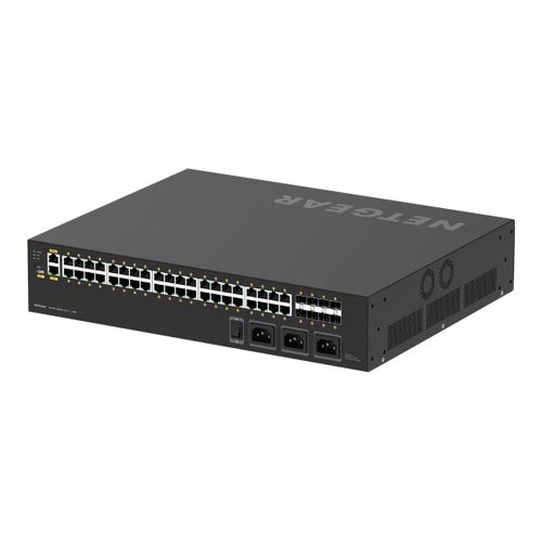 NETGEAR M4250-40G8XF-PoE++ - Commutateur - C3 - Géré - 40 x 10/100/1000 (PoE++) + 8 x 1 Gigabit / 10 Gigabit SFP+ - flux d'air côte à côte - Montable sur rack - PoE++ (2880 W)