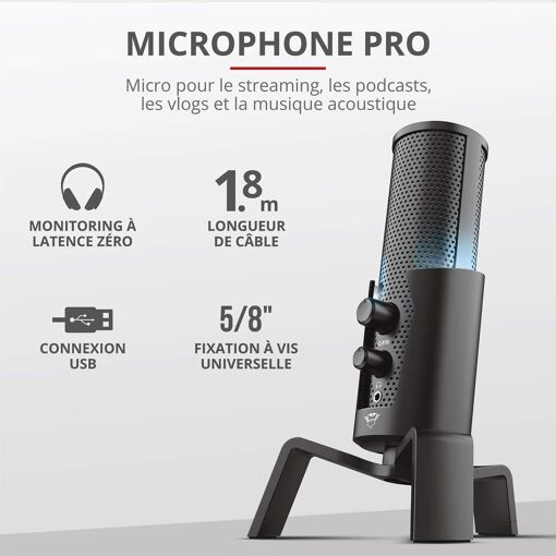 Trust GXT 258 Fyru Micro de Streaming USB 4-en-1 image 1 | Rakuten