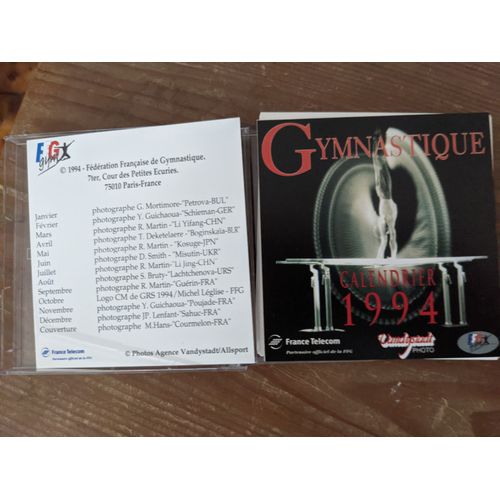 Gymnastique Calendrier 1994 Par France Telecom
