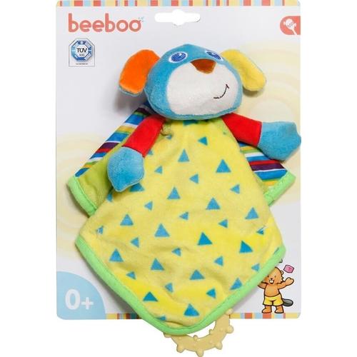 Beeboo - Doudou Plat Chien Avec Anneau De Dentition Et Hochet