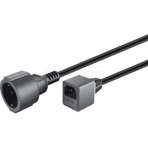 Câble d'alimentation Goobay CEE 7/7 F vers C14 (prise schuko) 20cm (Noir)