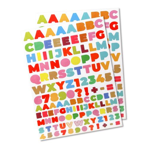 Gommette Alphabet 378 Pièces Apprendre Les Lettres - Megacrea Diy