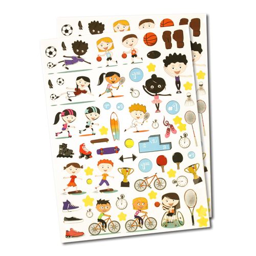 Gommette Pour Enfant Les Sport 132 Pièces - Megacrea Diy