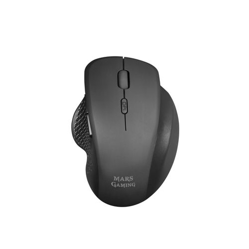 MARS GAMING MMWERGO - Souris - ergonomique - pour droitiers - optique - 6 boutons - sans fil - 2.4 GHz - récepteur sans fil USB - noir