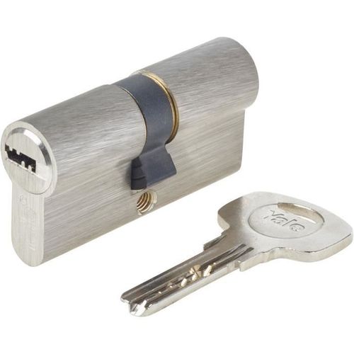 YALE Cylindre de Serrure Debrayable - Pour Porte Exterieure-Entree - 6 Goupilles - 4 Cles - 30 x 30 mm