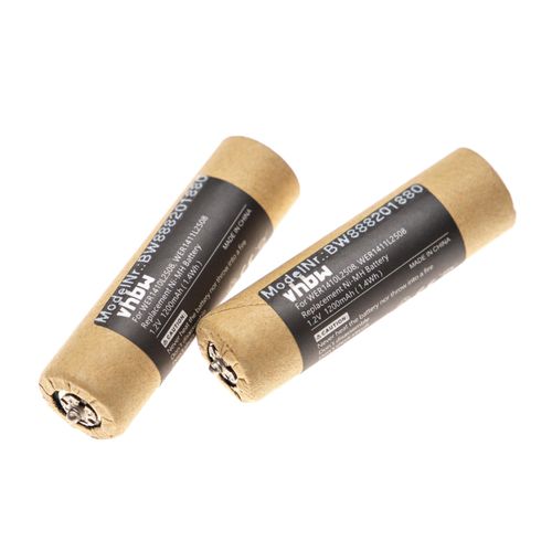 vhbw 2x batterie remplacement pour Panasonic WER1410L2508 pour rasoir tondeuse à cheveux (1200mAh, 1,2V, NiMH)
