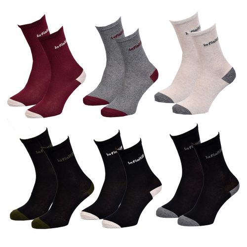 Chaussettes Femme Infinitif Pack De 6 Paires Talon Couleur Infinitif
