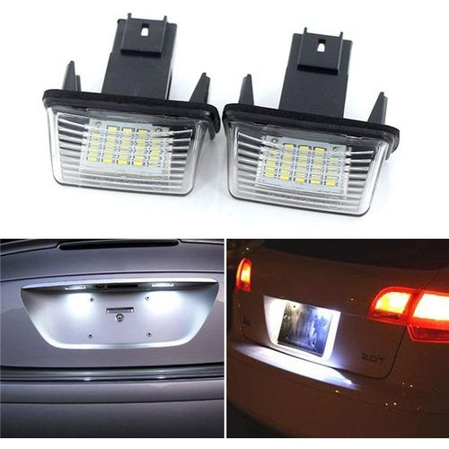 Feux De Plaque D'immatriculation 2x18 Led D'immatriculation Compatible Avec Citroe-N C3 C4 C5 Ii Berlingo Saxo '00  Xsara Peugeo-T 206 207 407 406 306 307 308 5008 Partner M59/B9/M49