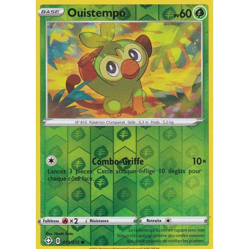 Carte Pokemon - Ouistempo - Reverse - 011/072 - Épée Et Bouclier 4,5 - Destinées Radieuses