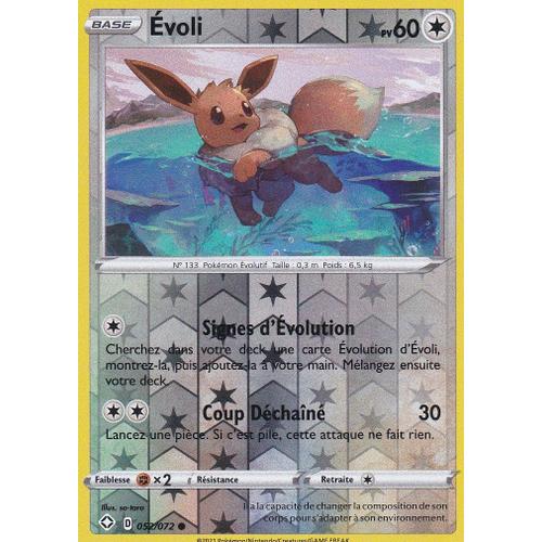 Carte Pokemon - Evoli - Reverse - 052/072 - Épée Et Bouclier 4,5 - Destinées Radieuses