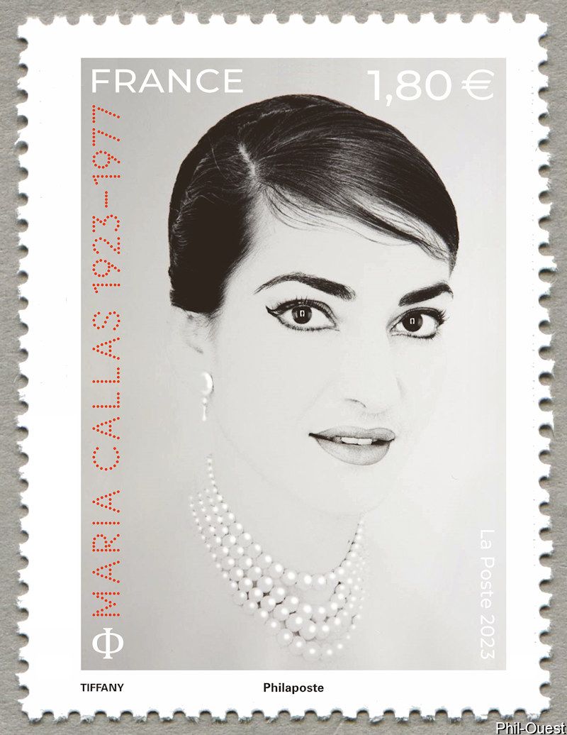 France 2023, Très Beau Timbre Neuf** Luxe Yvert 5723, Sophia Cecelia Kaloyeropoulos Dite Maria Callas, Cantatrice Grecque Née Le 2 Décembre 1923 À New York Et Morte Le 16 Septembre 1977 À Paris.