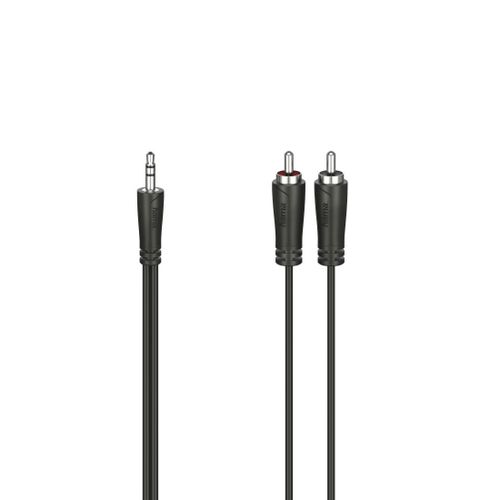 Câble audio, fiche jack mâle 3,5mm - 2 fiches RCA mâles, stéréo, 0,75m