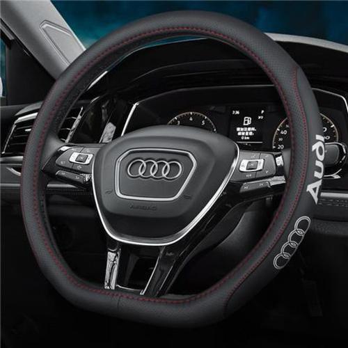 Diamètre 38cm Housse De Volant En Cuir Antidérapant Pour Audi-D La Forme