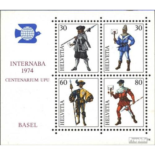 Suisse Bloc 22 (Édition Complète) Oblitéré 1974 Internaba