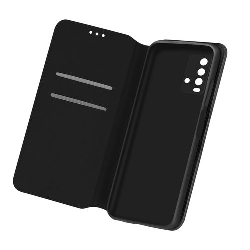 Housse Xiaomi Redmi 9t Étui Folio Portefeuille Fonction Support Noir