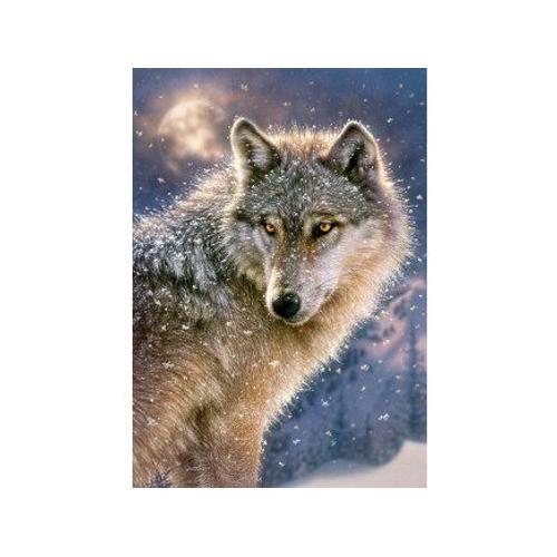 Puzzle Regard Du Loup Sous La Neige 500 Pieces - Puzzle Collection Animaux Sauvages