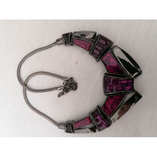 Collier Mettalique Violet
