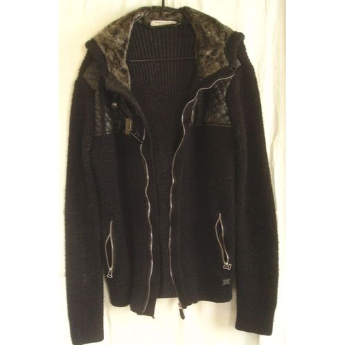 Gilet À Capuche Noir Enzo Di Capri - Taille Xl (Taille Petit)